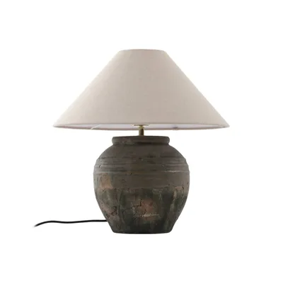 Produktbild von Lucande Tischleuchte Thalorin, Höhe 46 cm, grau, Keramik