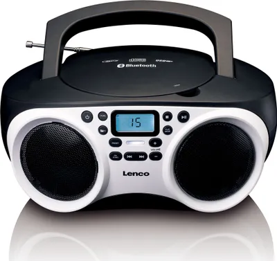 Immagine prodotto di Lenco SCD-501WH - Radio FM portatile con lettore CD/MP3 - Bluetooth® - Ingresso USB - Ingresso AUX - Jack per cuffie - Bianco