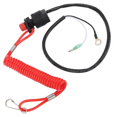 Image de Longe de sécurité pour interrupteur d'arrêt d'urgence de moteur hors-bord 689?82575?03 Ensemble interrupteur d'arrêt de moteur pour tondeuse à gazon, moto et yacht