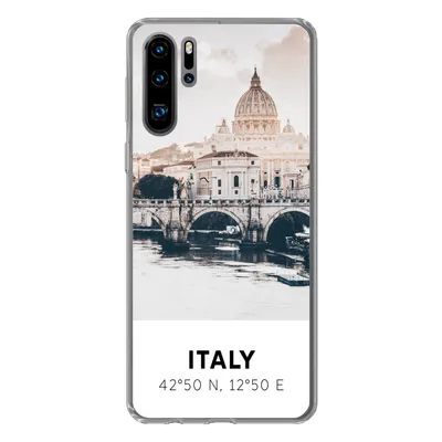 Produktbild von MuchoWow® Handyhülle Schutzhülle Hülle für Huawei P30 Pro Italien - Brücke - Fluss Silikon Softcase Handy Hülle - Schutzdeckel