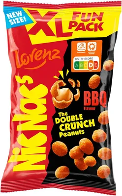Image de Lorenz Nic Nacs XL Fun BBQ Cacahuètes enrobées d'une pâte à barbecue 170g