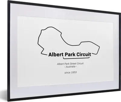 Produktbild von MuchoWow® Gerahmtes Poster Formel 1 - Australien - Rennstrecke 60x40 cm - Poster mit Schwarzem Bilderrahmen Wandposter Rahmen Foto Bilder - Schlafzimmer - Plakat in Rahmen - Drucken