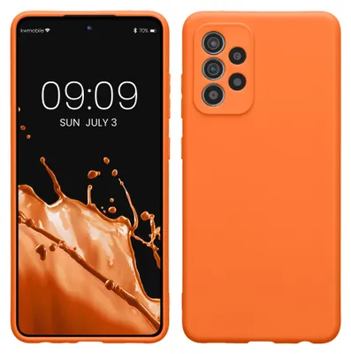 Produktbild von kwmobile Handyhülle für Samsung Galaxy A52 / A52 5G / A52s 5G Hülle - weiches Handy Silikon Case - Schutzhülle Cover - Fruity Orange
