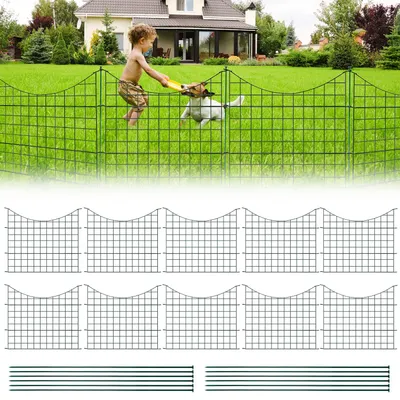 Immagine prodotto di Recinzione per laghetto da giardino - Recinzione a picchetti - 20 elementi - Metallo - Set da giardino