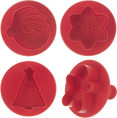 Produktbild von 4x Weihnachtsausstecher Backformen Ausstechformen für Kekse und Plätzchen