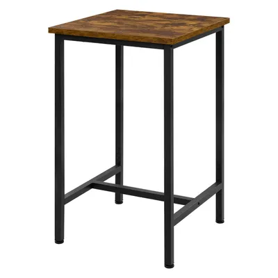 Produktbild von WOLTU 1x Bartisch Bistrotisch Stehtisch Esstisch, Metallgestell, aus MDF : Rustikales Braun Farbe: Rustikales Braun