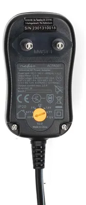 Produktbild von Nedis Universal-Netzteil - 12 W - 3 - 12 V DC - 1.80 m - 2.0 A - 6 plug(s) - Schwarz