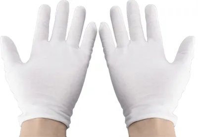 Produktbild von Vollfarbige Münze Schmuck Silberinspektion Baumwolle linsle weiche Schutzhandschuhe