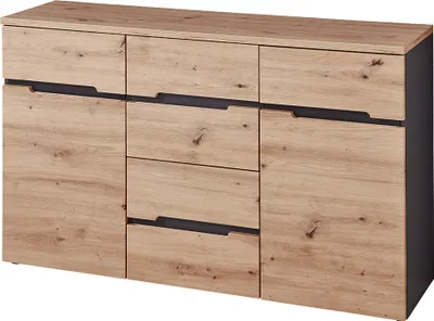 Produktbild von Wohnzimmer Sideboard MANRESA-36 in Artisan Eiche Nb. mit Graphit, B/H/T: ca. 135/82/38 cm