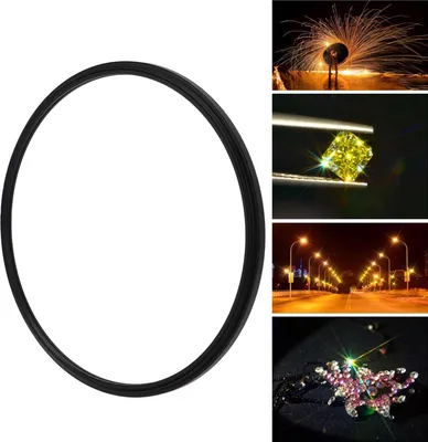 Imagen del producto de Filtro trasero Junestar de 105 mm, con lente Starburst multicapa, universal para cámaras DSLR, 6 puntos