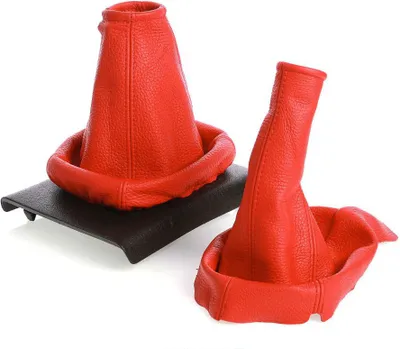 Produktbild von Schaltsack + Handbremssack passend für Opel Corsa C Bj. 2000-2006 Rotes Leder