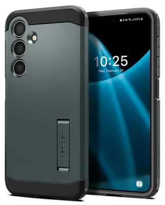 Obrázok produktu pre Spigen Tough Armor, Ochranný obal, Samsung, Galaxy S24 (2024), 15,8 cm (6.2"), Čierna, Zelená