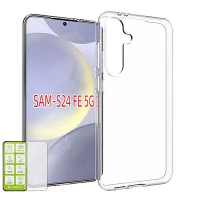 Image de Étui en silicone pour Samsung Galaxy S24 FE 5G, étui en verre H9