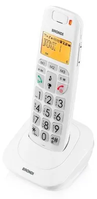 Immagine prodotto di Brondi Bravo Bright Telefono DECT Cordless Identificatore di Chiamata Bianco