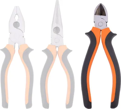 Produktbild von BOOMET 3 in 1 Zangenset · Drahtschneider Kabelschneider Kabelschere · ergonomischer Griff Universalzange