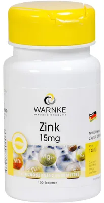Produktbild von WARNKE Zink 15 mg Tabletten, 100 St. Tabletten