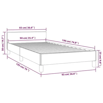 Immagine prodotto di vidaXL vidaXL - Struttura letto - con - testata - velluto - grigio scuro - 90x190 - cm