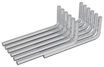 Image de vidaXL Jeu de clés Allen 2118 pièces, argent, 22 x 66 mm, acier