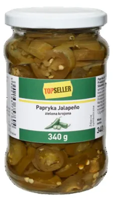 Productafbeelding van : Groene, gesneden Jalapeño paprika, 340 gram