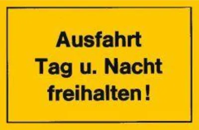 Produktbild von Verbotsschild Ausfahrt Tag u. Nacht freihalten