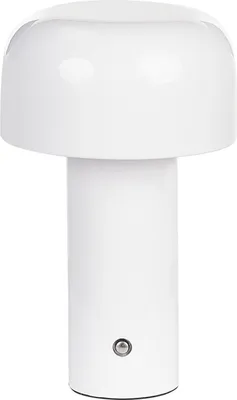 Produktbild von BELIANI Tischlampe Weiß Metall Kabellos Wiederaufladbar Akku Touch Funktion LED Dimmfunktion USB Kabel Indoor Outdoor Tischleuchte Schreibtischlampe