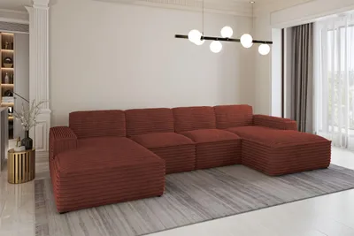 Produktbild von Kaiser Möbel Ecksofa U-Form Siena mit Stoff Velo KUPFER