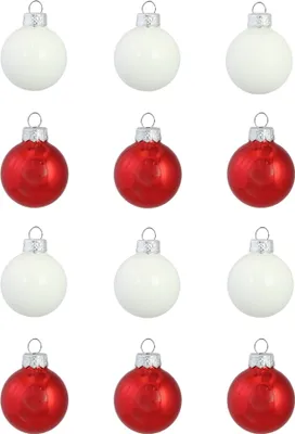 Produktbild von Set Weihnachtskugeln in Rot und Weiß