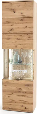 Produktbild von Vitrine 2 Santori | Eiche Bianco | ohne Beleuchtung