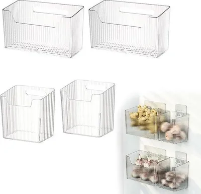 Obrázok produktu pre Sada organizérov do chladničky, 4-dielna, na uskladňovanie a usporiadanie potravín, na zavesenie