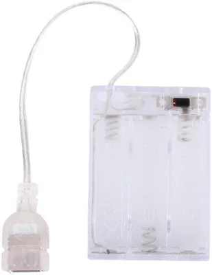 Image de Batteriebox Mini - portable - chargeur USB 5V - lampe néon - transparente - 6,8 x 4,7 cm - sans fil, pour intérieur/extérieur - alimentée par batterie