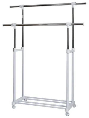 Produktbild von LOVE IT STORE IT Kleiderständer auf Rollen - Weiß/Chrom