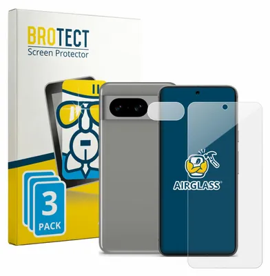 Produktbild von 3x BROTECT Schutzglas für Google Pixel 8 (Display+Kamera) Schutzfolie Panzer Folie Glas Display Schutz klar