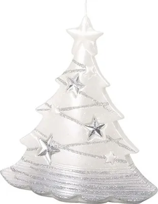 Zdjęcie produktu dla Nohel Świeca Ogrodowa DRZEWKO Z GWIAZDAMI V Świąteczna metaliczna 15x16cm