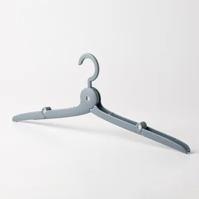 Produktbild von 2pcs faltbare Kleiderbgel tragbarer Klappbgel fr Heimfeiertag Camping Travel Blaugrau