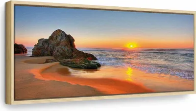 Produktbild von Italienischer Leinwand Leinwandbild - New Day (1 Part) Narrow 135x45 cm Landschaften c-B-0334-b-a