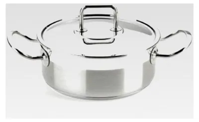 Produktbild von Professioneller Edelstahltopf mit Deckel 22 cm