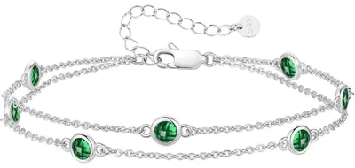 Produktbild von Armband Damen 925 Sterling Silber Zirkonia Verstellbar Goldfarben