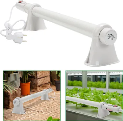 Produktbild von Fiqops Elektrische Gewächshausheizung Heizstab Stabheizung für Gewächshäuser Frostwächter 90 Watt 70 cm IP44