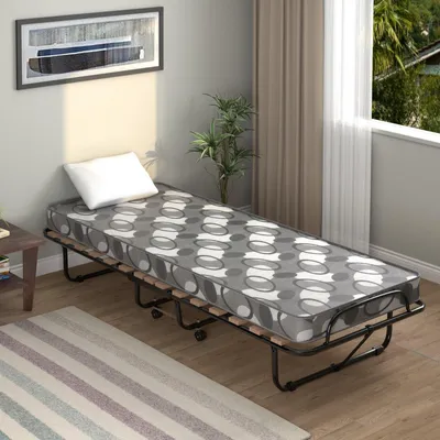 Immagine prodotto di Letto pieghevole - Letto a scomparsa - Letto per ospiti - Letto pieghevole - Letto singolo - Materasso in memory foam da 6,5 cm