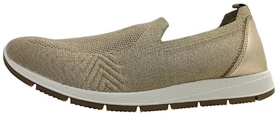 Image de Chaussures Imac pour femmes, chaussures basses, mocassins, couleur or, style décontracté