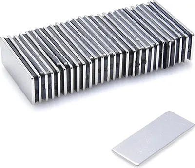 Produktbild von Neodym Magnete 25 x 10 x 1 mm N38 Quader Case - 10 Stück, Extrem stark, Magnettafeln, Kühlschränke, Whiteboards, DIY