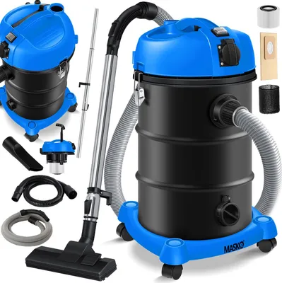 Produktbild von MASKO® 6IN1 Industriestaubsauger Staubsauger Nass Trocken Sauger Aschesauger 2300W + Steckdose Blasfunktion Trocken-Saugen & Nass-Saugen | Industrie-Sauger mit & ohne Beutel | beutellos