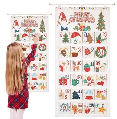 Immagine prodotto di Calendario dell'Avvento da riempire, con 24 tasche da appendere