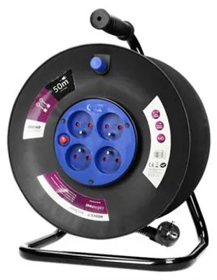 Obrázek produktu pro Bubnový prodlužovací kabel ORNO OR-AE-13153/50M 50m,se 4 zásuvkami, PVC, H05VV-F 3x1,5mm2