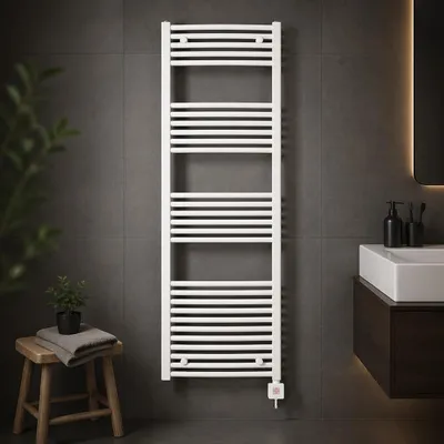 Productafbeelding van Elektrische badkamerradiator 1775h x 500b recht wit