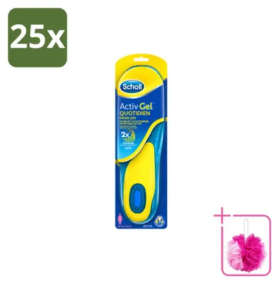 Productafbeelding van 25 x Scholl ActivGel Inlegzolen Everyday - Maat 35,5 - 40,5 - Voordeelverpakking - 25 stuks