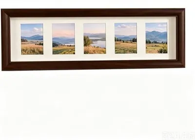Produktbild von Mehrfach-Fotorahmen aus Holz, 1 Stück, 2 x 3 Mini-Fotorahmen, Collage, kleiner Rahmen mit tiefem Schatteneffekt, 1,5 cm tief, mit Glas