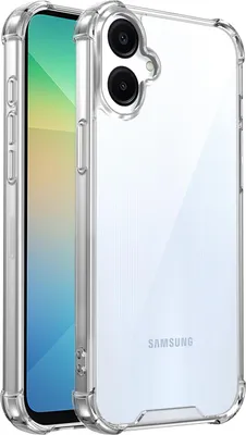 Produktbild von Transparent Hülle für Samsung Galaxy A06 4G / A06 5G, Hybrid Klar Rückseite TPU Bumper Stoßfeste Handyhülle