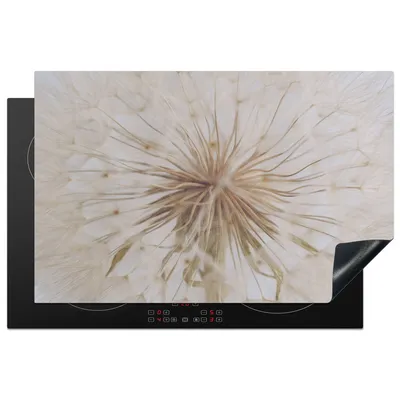 Produktbild von KitchenYeah© Herdabdeckplatte Blumen - Löwenzahn - Entwurf , 81x52cm, Küche Deko, Glaskeramikkochfeld Herdabdeckung, Abdeckplatte fùr Kochfeld