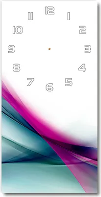 Produktbild von Wanduhr aus Glas – 30x60 cm - Glasbild - Glasuhr - Gehärtetes Glas -Wellen Abstraktion